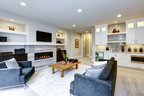 Fireplace Shelf Mounting in Mesquite